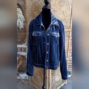 Rockin C Blue Velvet Material Women's Jacket_Large